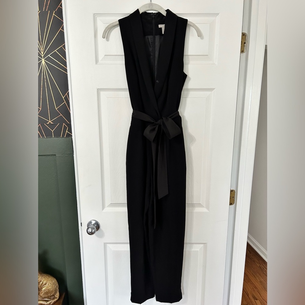 Women H&M Belted Jumpsuit Black Size 2